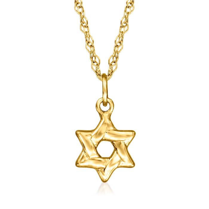 14kt Yellow Gold Petite Star of David Necklace