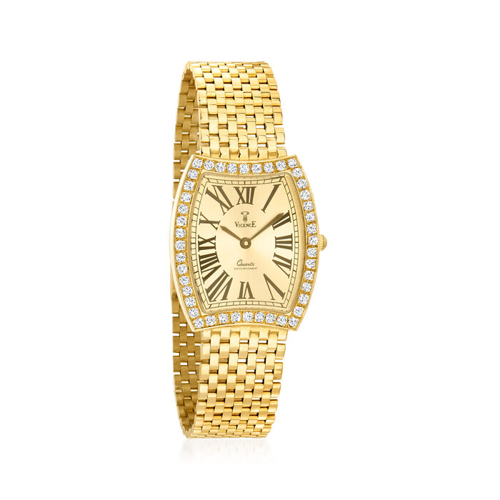 Vicence Women's 25mm 1.15 ct. t.w. Diamond Watch in 14kt Yellow Gold
