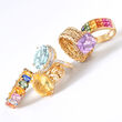 2.20 ct. t.w. Multicolored Sapphire Band Ring in 14kt Yellow Gold