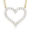 1.50 ct. t.w. Diamond Heart Necklace in 14kt Yellow Gold