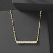 .25 ct. t.w. Diamond Bar Necklace in 18kt Gold Over Sterling