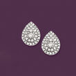 .50 ct. t.w. Diamond Cluster Pear-Shaped Earrings in Sterling Silver