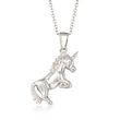 Sterling Silver Unicorn Pendant Necklace
