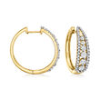 2.00 ct. t.w. Diamond Hoop Earrings in 14kt Yellow Gold