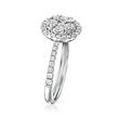 C. 1990 Vintage .85 ct. t.w. Diamond Cluster Ring in 18kt White Gold