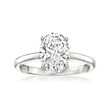 2.00 Carat Oval Lab-Grown Diamond Solitaire Ring in 14kt White Gold
