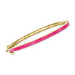 Pink Enamel Bangle Bracelet in 18kt Gold Over Sterling