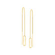 14kt Yellow Gold Paper Clip Threader Earrings