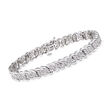 1.00 ct. t.w. Diamond Marquise-Shaped Cluster Bracelet in Sterling Silver