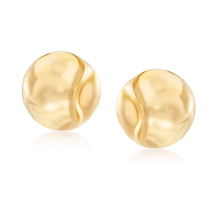 Italian Stud Earrings in 14kt Yellow Gold