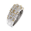 1.00 ct. t.w. Diamond Ring in Sterling Silver with 18kt Gold Over Sterling