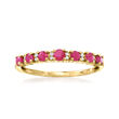 .40 ct. t.w. Ruby Ring with Diamond Accents in 14kt Yellow Gold