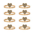 Joanna Buchanan Set of 8 Heart Napkin Rings