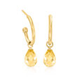 Interchangeable Jewelry Set: 8.00ct. t.w. Multi-Gemstone C-Hoop Drop Earrings in 14kt Yellow Gold