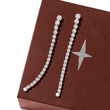 .50 ct. t.w. Bezel-Set Diamond Linear Drop Earrings in Sterling Silver