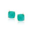 5.50 ct. t.w. Opaque Emerald Earrings in 14kt Yellow Gold