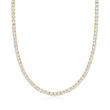 20.00 ct. t.w. CZ Tennis Necklace in 18kt Gold Over Sterling