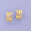 .33 ct. t.w. Diamond Sash Earrings in 14kt Yellow Gold