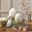 Lenox Floral Bunny Porcelain Centerpiece