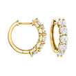 2.00 ct. t.w. Lab-Grown Diamond Five-Stone Hoop Earrings in 14kt Yellow Gold