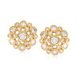 1.00 ct. t.w. Bezel-Set Diamond Circle Earrings in 14kt Yellow Gold