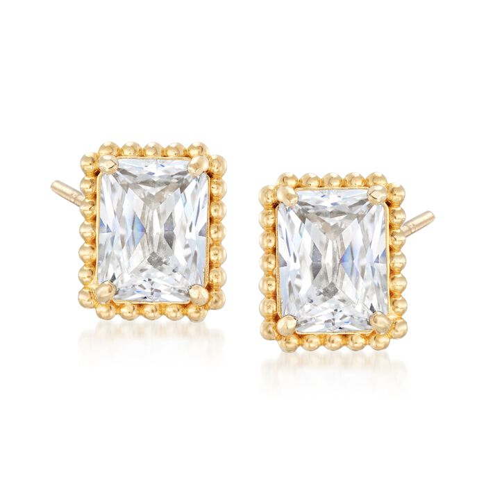 3.50 ct. t.w. CZ Stud Earring in 14kt Yellow Gold