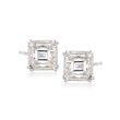 C. 2000 Vintage .52 ct. t.w. Emerald-Cut Diamond Stud Earrings in 14kt and 18kt White Gold
