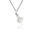14kt White Gold Snake Pendant Necklace