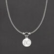 Sterling Silver Personalized Disc Necklace