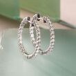 1.25 ct. t.w. Diamond Inside-Outside Hoop Earrings in Sterling Silver
