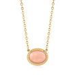8x6mm Coral Necklace in 14kt Yellow Gold