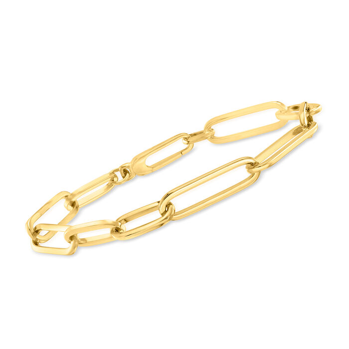 Roberto Coin 18kt Yellow Gold Oval Paper Clip Link Bracelet