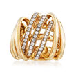 .95 ct. t.w. Diamond Multi-Line Ring in 14kt Yellow Gold