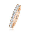 4.90 ct. t.w. Princess-Cut Diamond Eternity-Style Wedding Band in 14kt Rose Gold