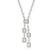 8.50 ct. t.w. CZ Drop Necklace in Sterling Silver