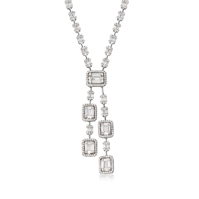 8.50 ct. t.w. CZ Drop Necklace in Sterling Silver