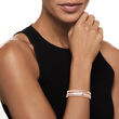 18kt Rose Gold Over Sterling Silver Jewelry Set: Five Bangle Bracelets