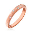 14kt Rose Gold Ring with Diamond Accents
