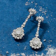 3.50 ct. t.w. Diamond Teardrop Earrings in 14kt White Gold