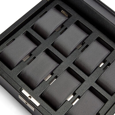 WOLF &quot;Viceroy&quot; Black Vegan Leather Eight-Module Watch Box