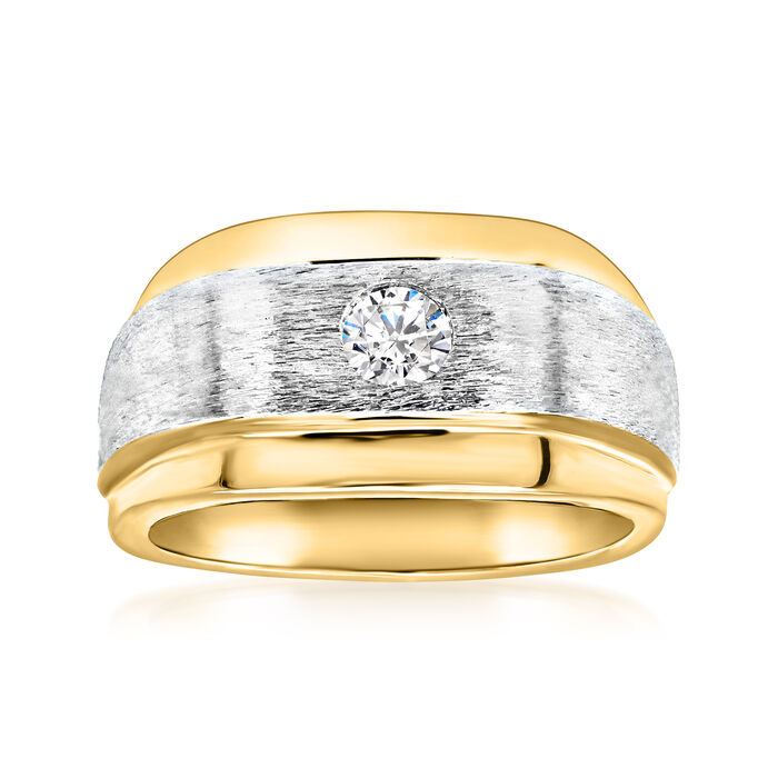 Men's .25 Carat Diamond Ring in 14kt Two-Tone Gold