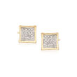 .10 ct. t.w. Diamond Square Earrings in 14kt Yellow Gold