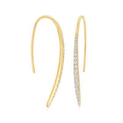 .58 ct. t.w. Diamond Linear Drop Earrings in 18kt Yellow Gold