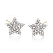 .15 ct. t.w. Diamond Star Stud Earrings in 14kt White Gold
