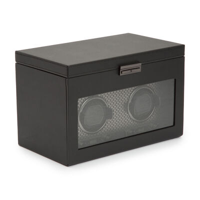 WOLF &quot;Axis&quot; Powder-Coated Steel Two-Module Watch Winder with Storage