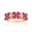 2.00 ct. t.w. Ruby Ring with Diamond Accents in 14kt Yellow Gold