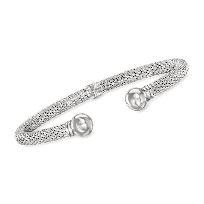 Sterling Silver Ball Cuff Bracelet