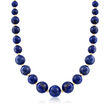 6-14mm Lapis Graduated Necklace in 14kt Yellow Gold