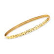 Italian 18kt Yellow Gold Diamond-Cut Bangle Bracelet