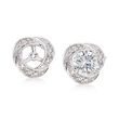 .15 ct. t.w. Diamond Curve Earring Jackets in Sterling Silver